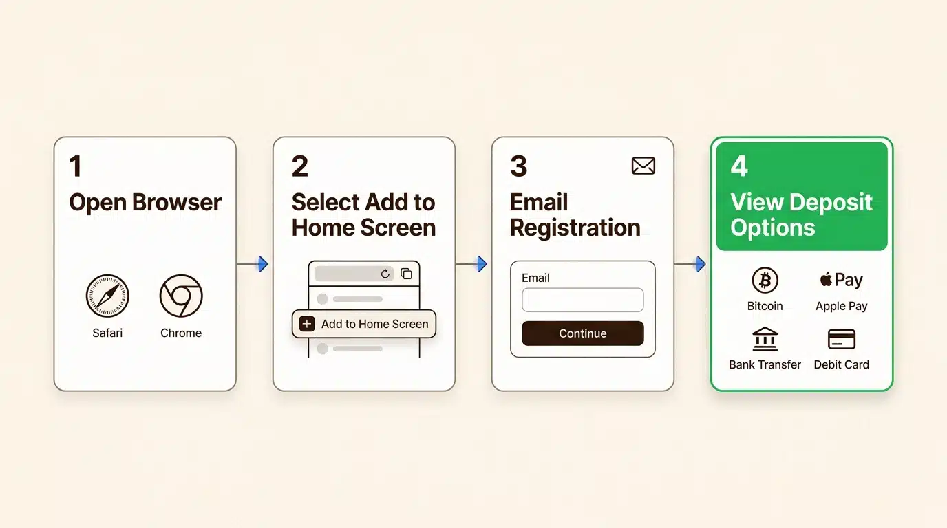 Rollbit home screen shortcut setup on mobile devices