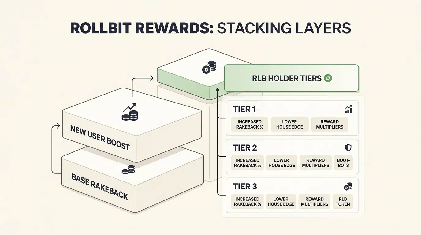 Rollbit Casino Guide 2026: Features, Pros & Cons + Safe Way to Get Started 4 Rollbit rakeback system rewarding consistent play over time
