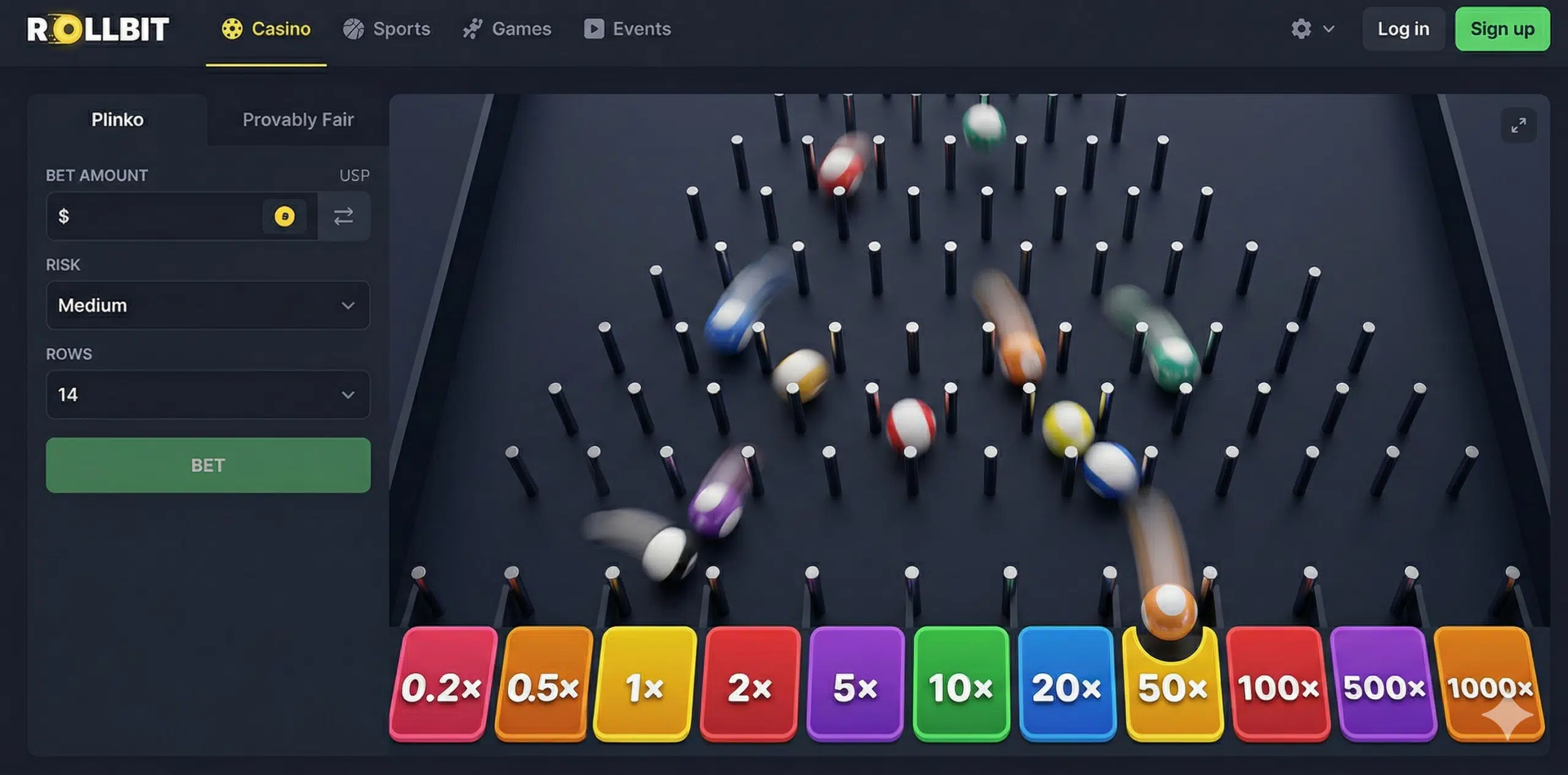 Rollbit_Plinko_game